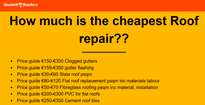 Roof Repair Price Guide Eur150+ Emergency Urgent Roofer Near.